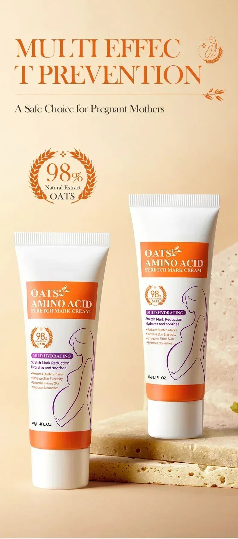 Crème Effacement Vergetures Rouges & Blanches – Anciennes & Récentes | Soin Grossesse & Post-Partum