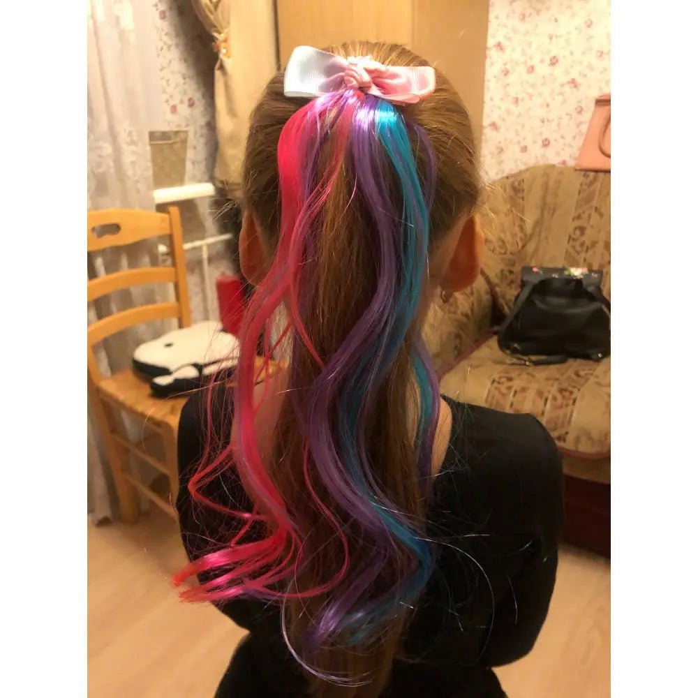 Élastique Cheveux Bébé Fille Arc-en-Ciel – Chouchou Nœud Colore Anti-Glisse Sans Dommage