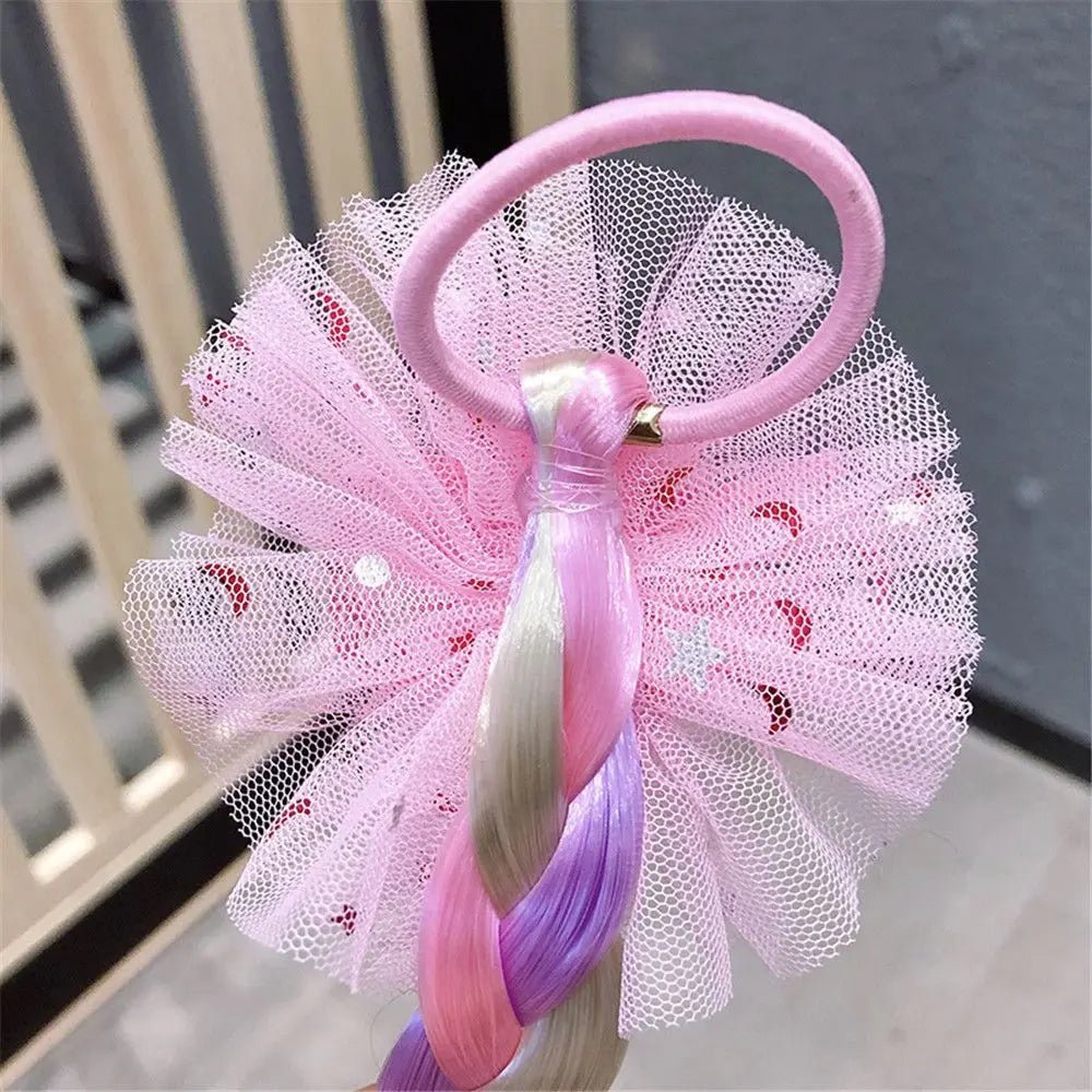 Élastique Cheveux Bébé Fille Arc-en-Ciel – Chouchou Nœud Colore Anti-Glisse Sans Dommage