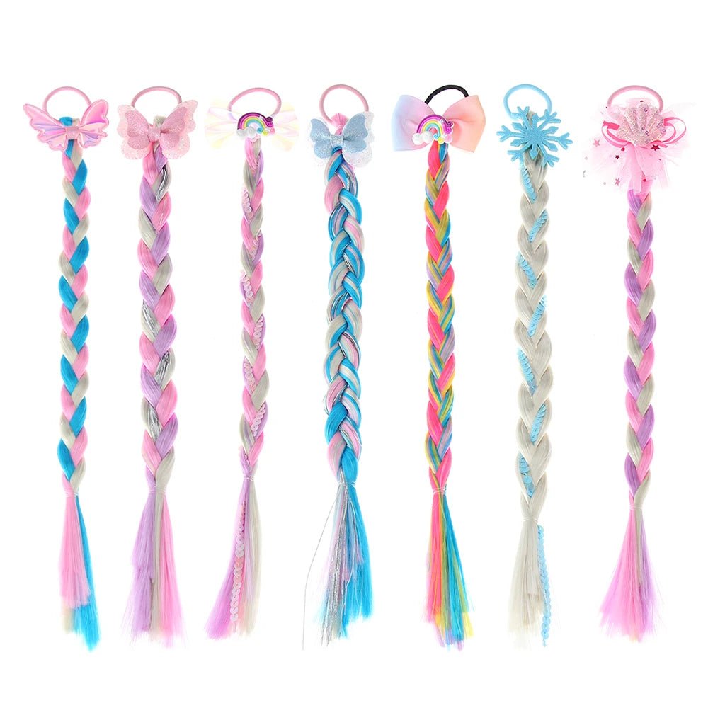 Élastique Cheveux Bébé Fille Arc-en-Ciel – Chouchou Nœud Colore Anti-Glisse Sans Dommage