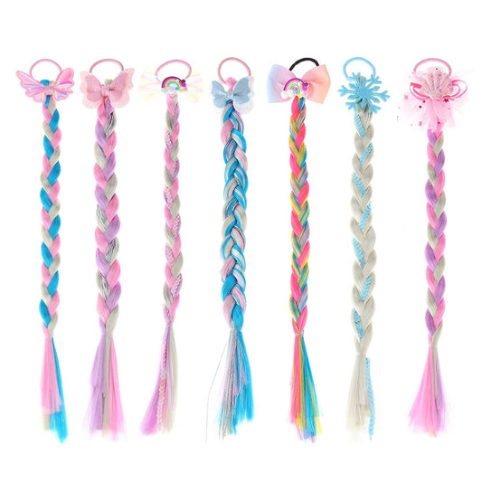 Élastique Cheveux Bébé Fille Arc-en-Ciel – Chouchou Nœud Colore Anti-Glisse Sans Dommage