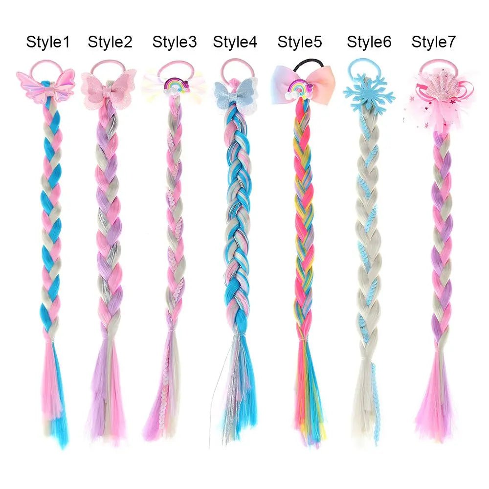 Élastique Cheveux Bébé Fille Arc-en-Ciel – Chouchou Nœud Colore Anti-Glisse Sans Dommage