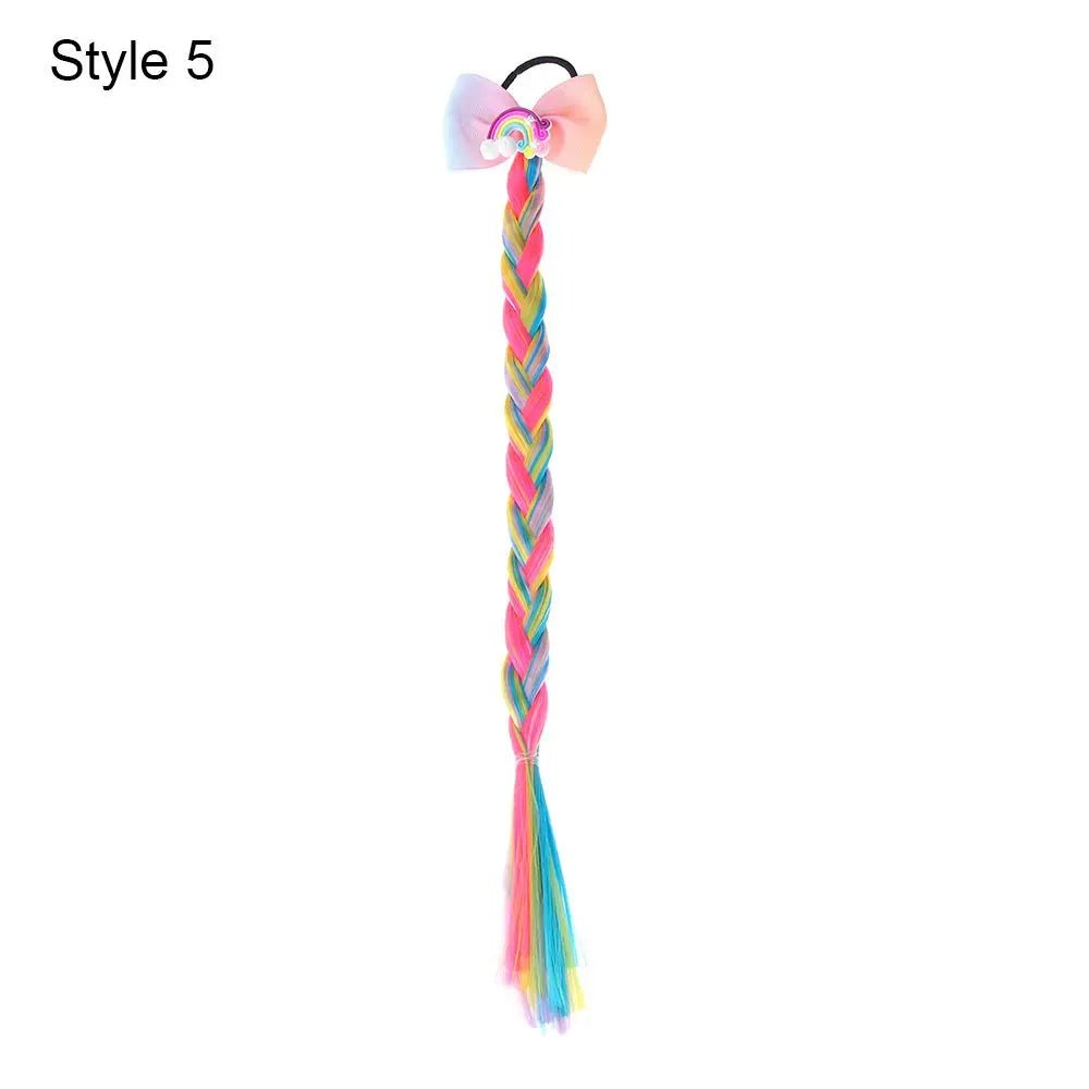 Élastique Cheveux Bébé Fille Arc-en-Ciel – Chouchou Nœud Colore Anti-Glisse Sans Dommage