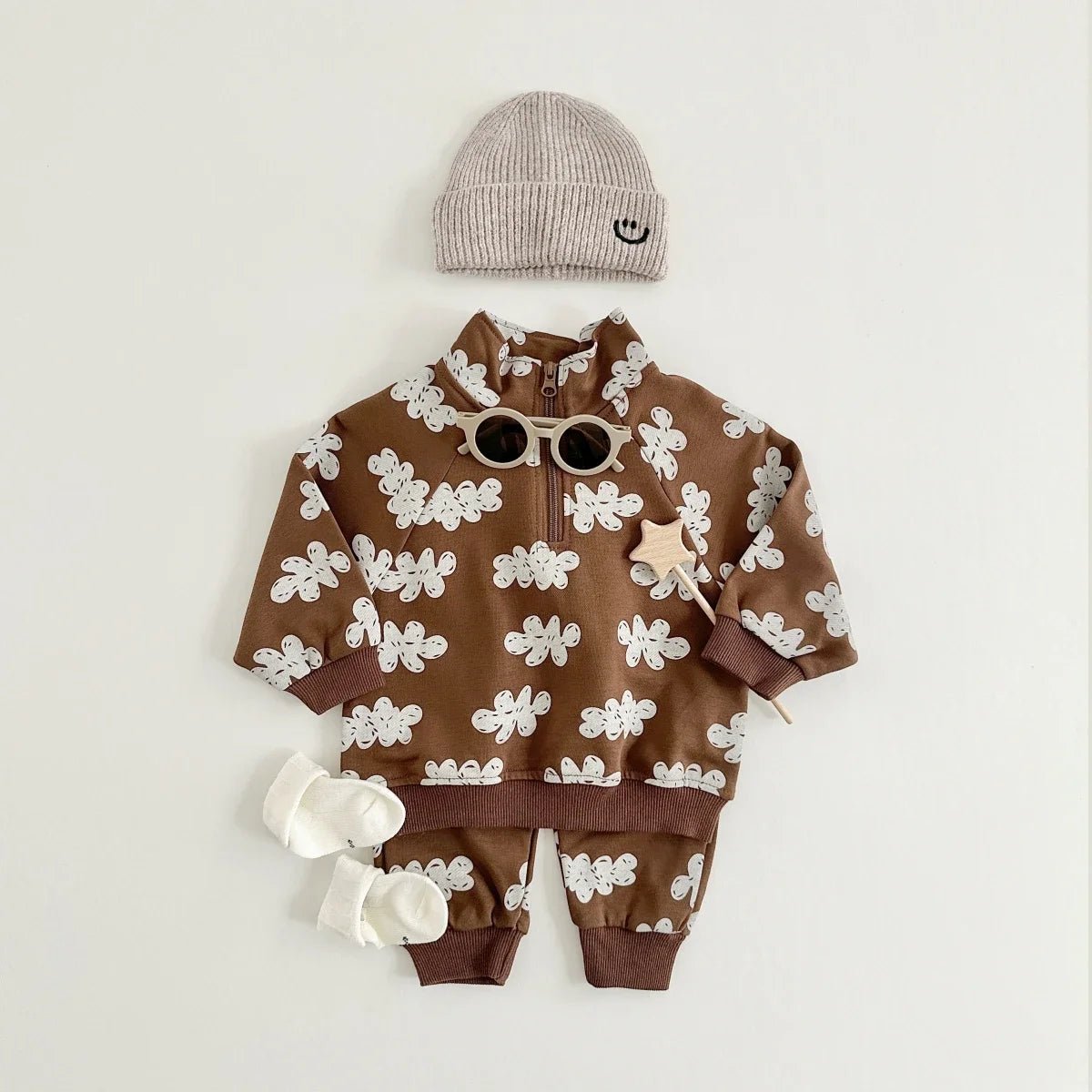 Ensemble Automne Bébé 2 Pièces — Sweatshirt Manches Longues & Jogging, Unisexe 9M-4 Ans