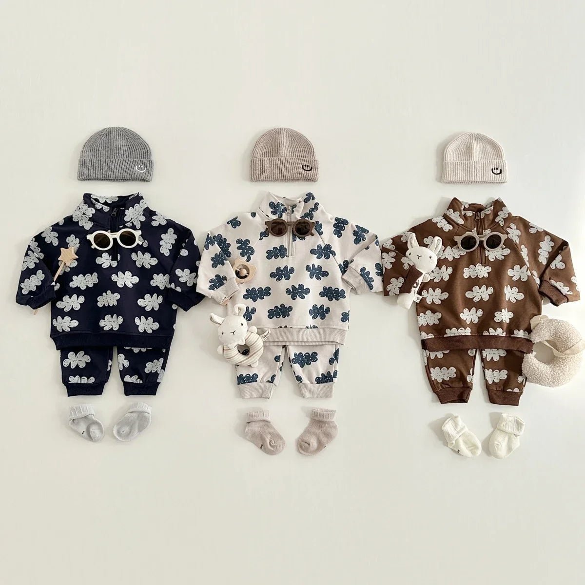 Ensemble Automne Bébé 2 Pièces — Sweatshirt Manches Longues & Jogging, Unisexe 9M-4 Ans