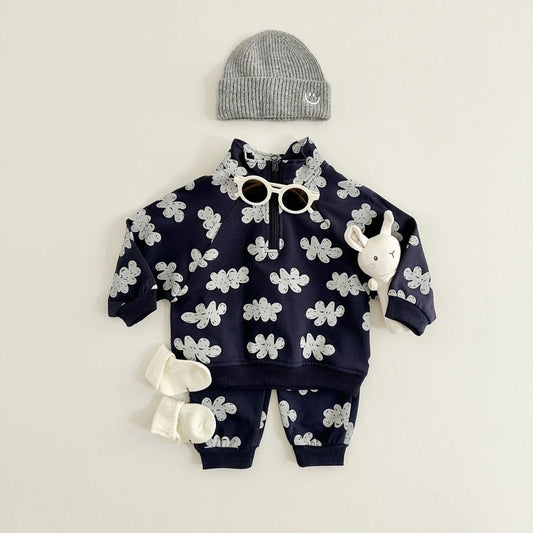 Baby Fall Outfit 2-Piece — Long Sleeve Sweatshirt & Joggers, Unisex 9M-4 Years