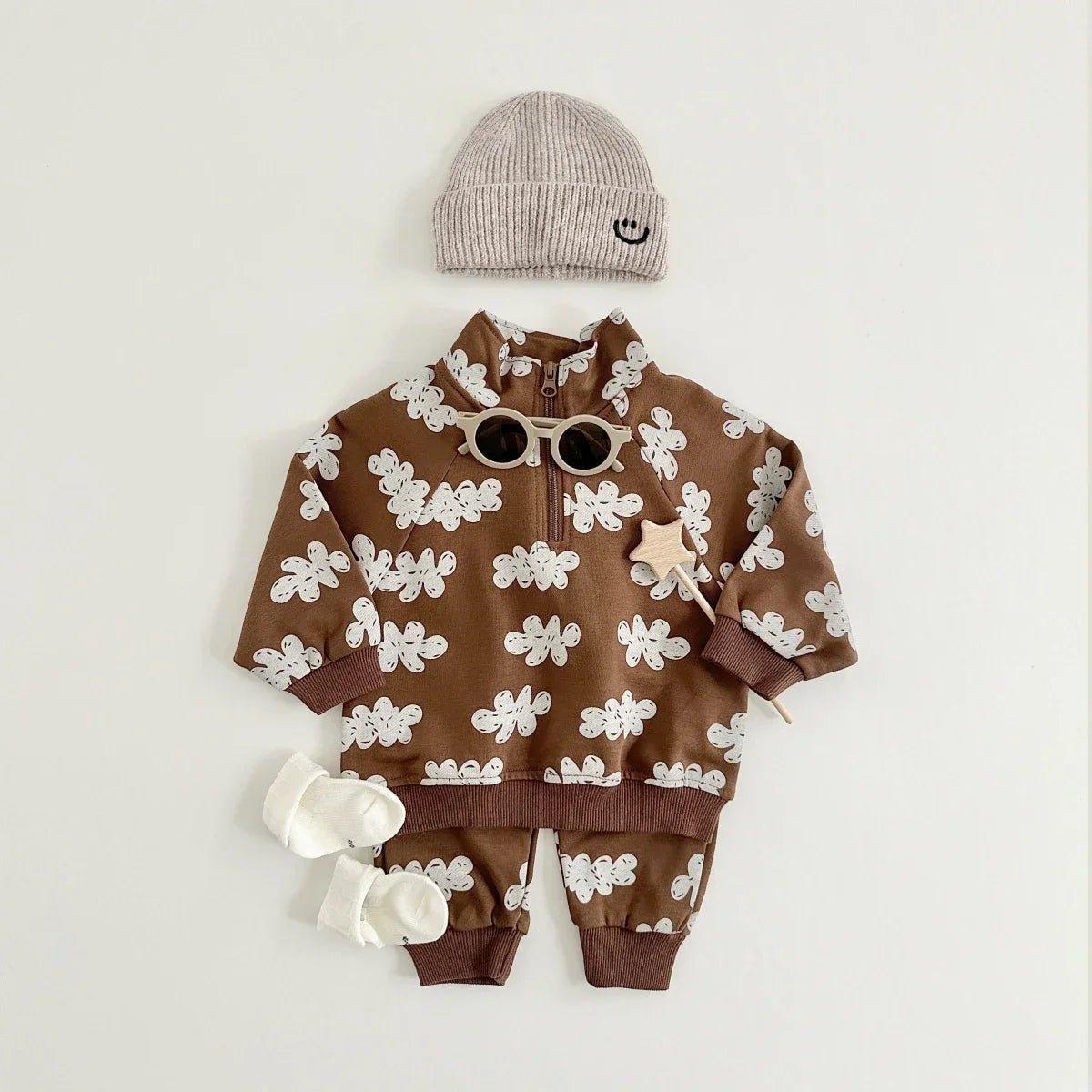 Ensemble Automne Bébé 2 Pièces — Sweatshirt Manches Longues & Jogging, Unisexe 9M-4 Ans
