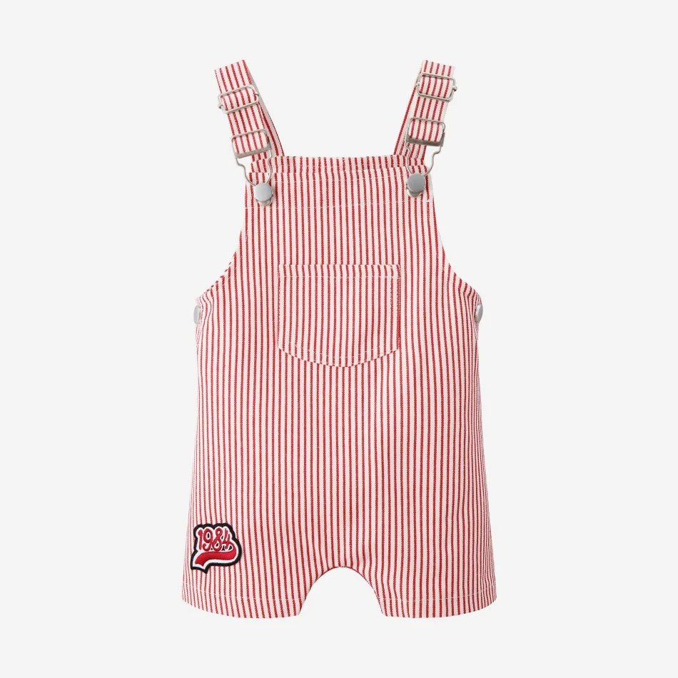 Girls' Baby Patch Embroidery Set – Matching Mother Daughter Son Family Outfits Summer Denim Stripes