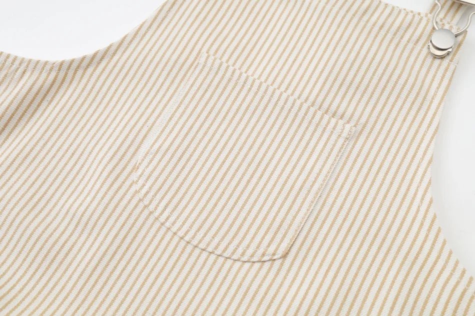 Ensemble Bébé Fille Patch Broderie – Tenue Assortie Famille Mère Fille Garçon Été Denim Rayures