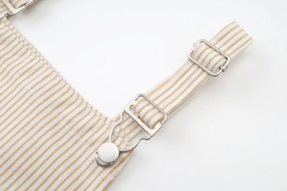 Ensemble Bébé Fille Patch Broderie – Tenue Assortie Famille Mère Fille Garçon Été Denim Rayures