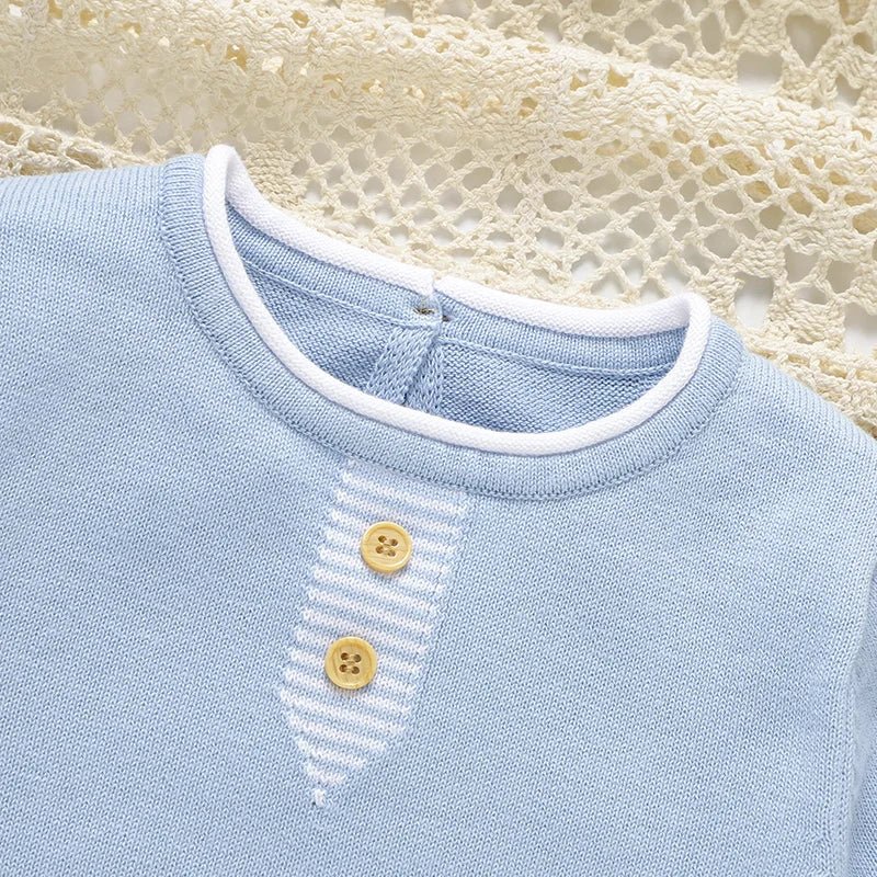 Ensemble Bébé Garçon Été T-shirt & Short Tricoté 100% Coton – 3-18 Mois