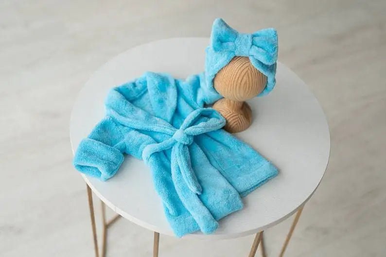 Ensemble peignoir bébé fille — Tenue Shooting Photo Nouveau-né | Accessoire Photographie Naissance
