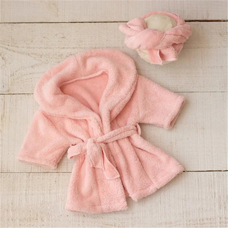 Ensemble peignoir bébé fille — Tenue Shooting Photo Nouveau-né | Accessoire Photographie Naissance