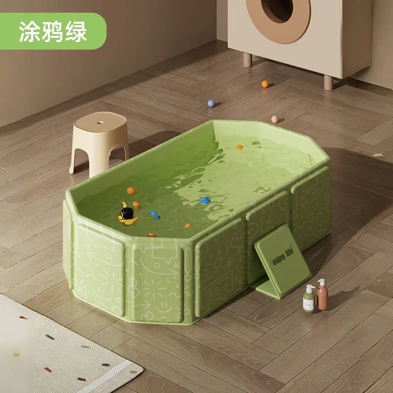 Grande Baignoire Bébé Pliable Tout-en-Un – Position Assise & Allongée, Garde au Chaud | 0-5 Ans