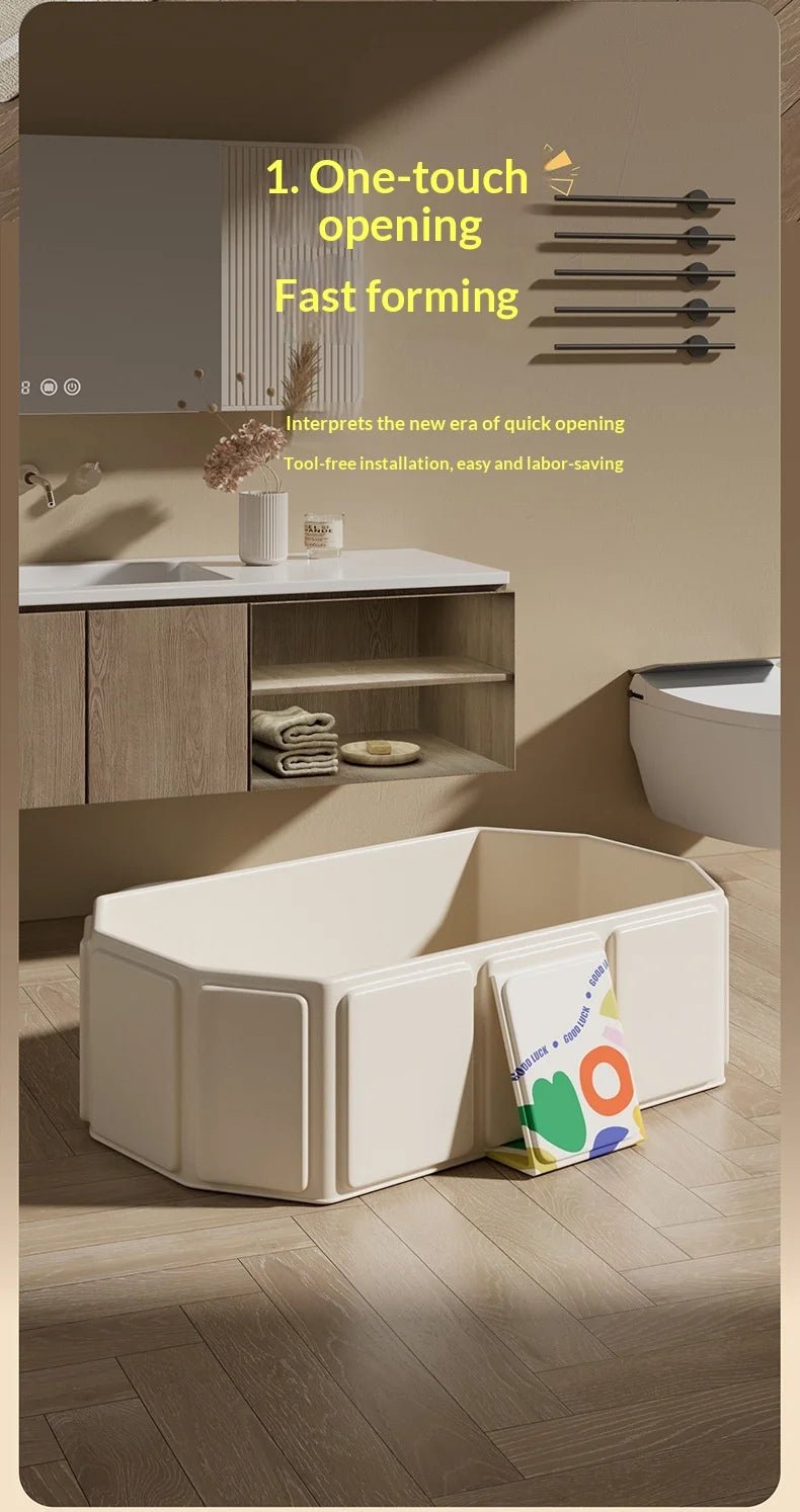 Grande Baignoire Bébé Pliable Tout-en-Un – Position Assise & Allongée, Garde au Chaud | 0-5 Ans