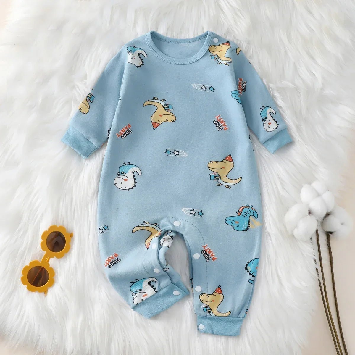 Grenouillère Bébé 100% Coton Manches Longues – Body Nouveau-Né Garçon & Fille 0-18 Mois Printemps Automne