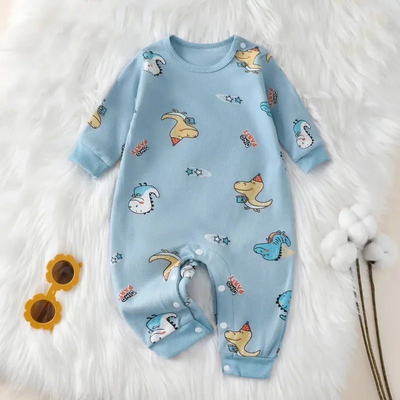 Grenouillère Bébé 100% Coton Manches Longues – Body Nouveau-Né Garçon & Fille 0-18 Mois Printemps Automne