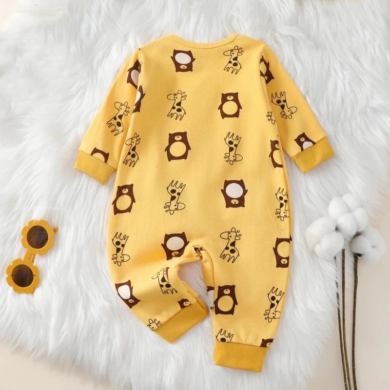 Grenouillère Bébé 100% Coton Manches Longues – Body Nouveau-Né Garçon & Fille 0-18 Mois Printemps Automne