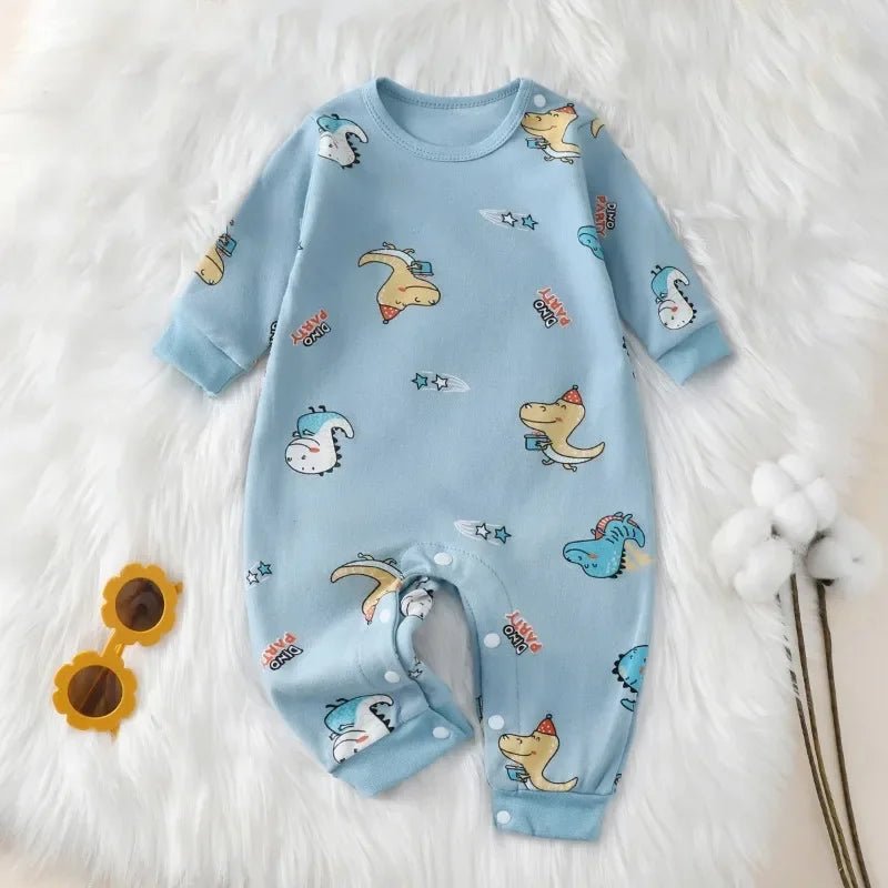Grenouillère Bébé 100% Coton Manches Longues – Body Nouveau-Né Garçon & Fille 0-18 Mois Printemps Automne