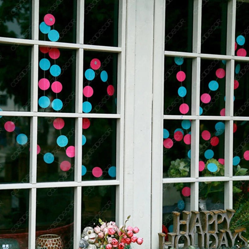 Guirlande Cercles Papier Pastel – Décoration Baby Shower, Anniversaire Enfant & Chambre Bébé