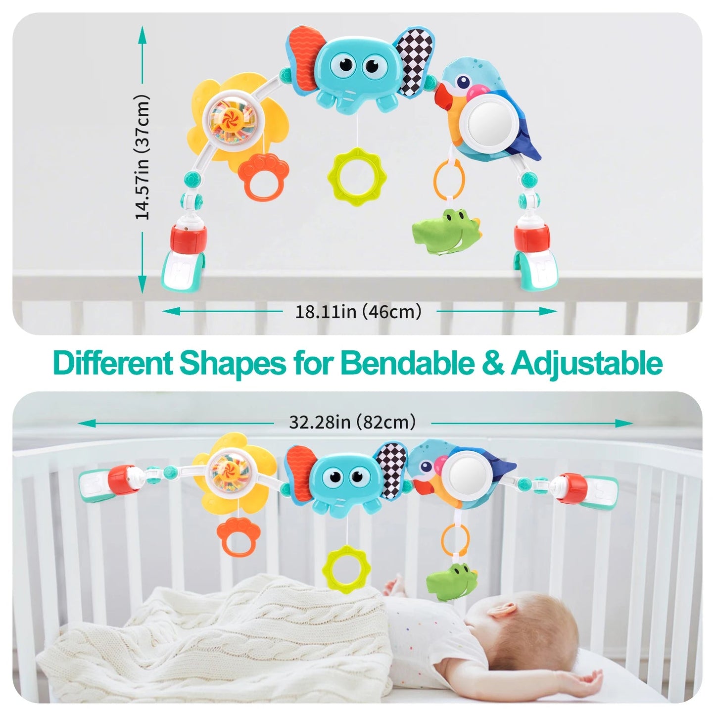 Baby Pram & Car Seat Hanging Toy – Sensory Awakening Activity Spiral