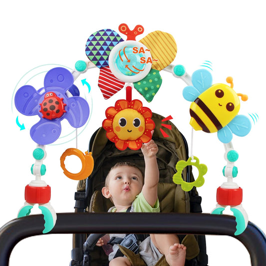 Baby Pram & Car Seat Hanging Toy – Sensory Awakening Activity Spiral