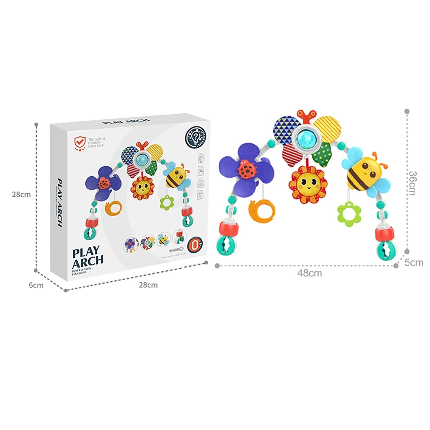 Baby Pram & Car Seat Hanging Toy – Sensory Awakening Activity Spiral