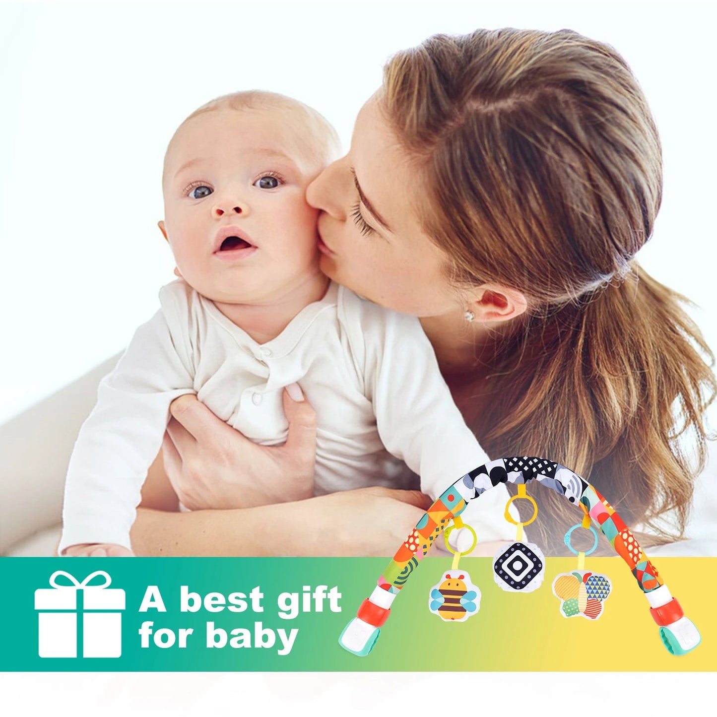 Baby Pram & Car Seat Hanging Toy – Sensory Awakening Activity Spiral