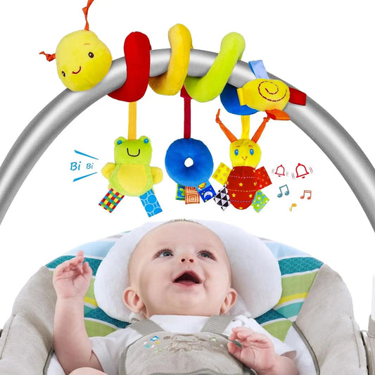 Jouet Siège Auto Bébé Spirale Hochet – Peluche Suspendue Éveil Sensoriel 0-12 Mois