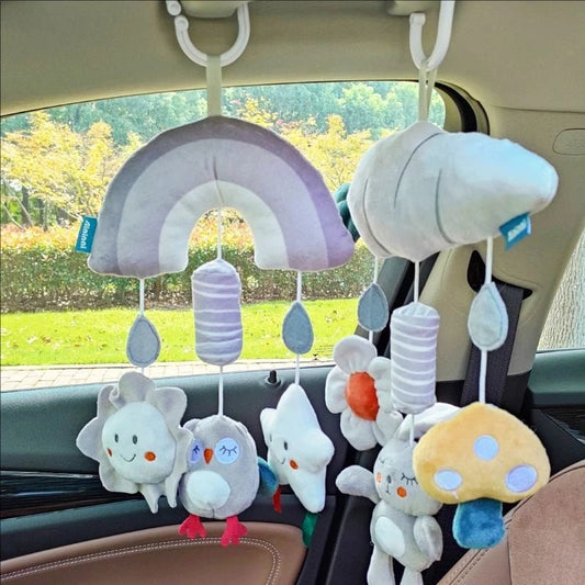 Jouet à suspendre bébé poussette — Mobile Musical Animal Hochet Sensoriel Lit & Arche | Naissance