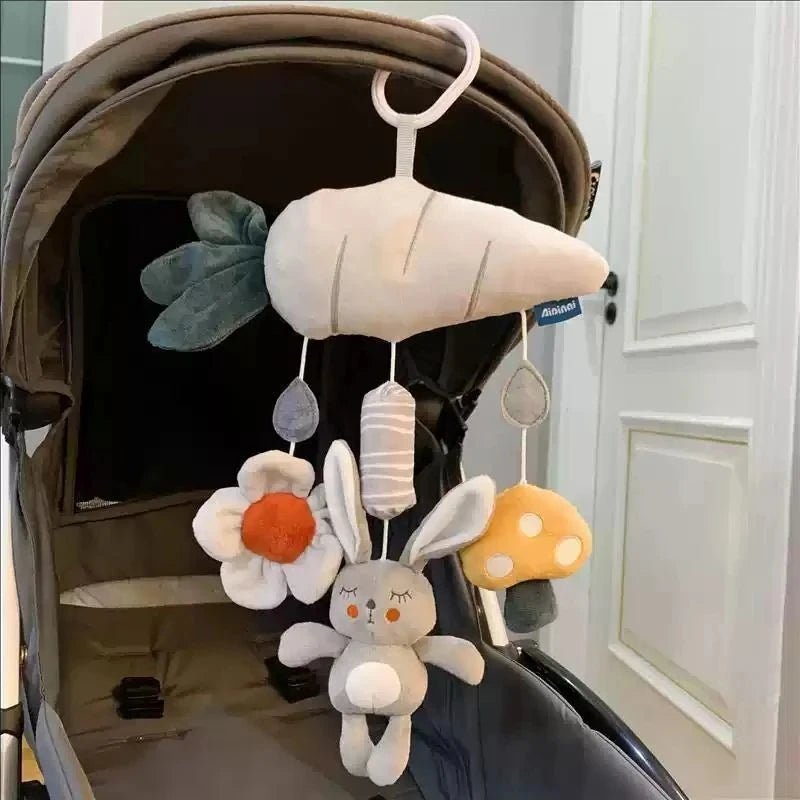 Jouet à suspendre bébé poussette — Mobile Musical Animal Hochet Sensoriel Lit & Arche | Naissance