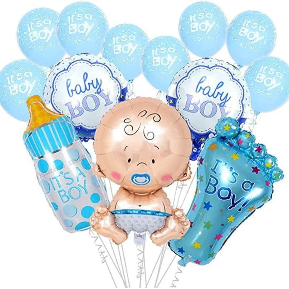 13 Balloons Gender Reveal Kit - It's a Boy It's a Girl - Baby Shower, Christening & Birthday Decoration