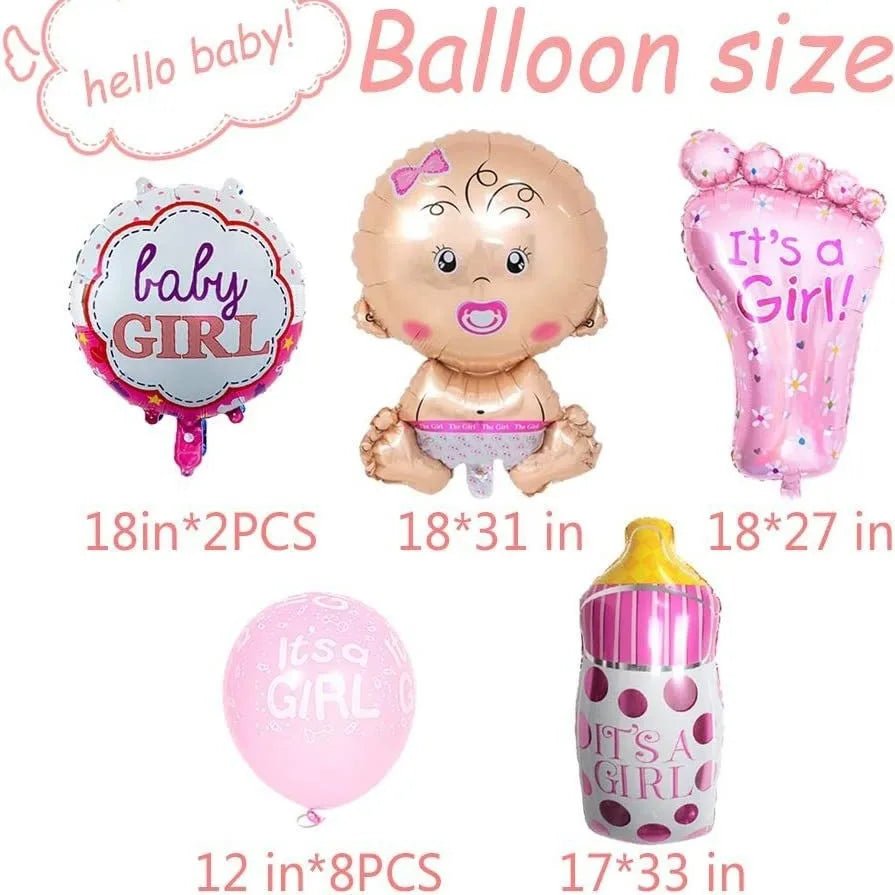 13 Balloons Gender Reveal Kit - It's a Boy It's a Girl - Baby Shower, Christening & Birthday Decoration