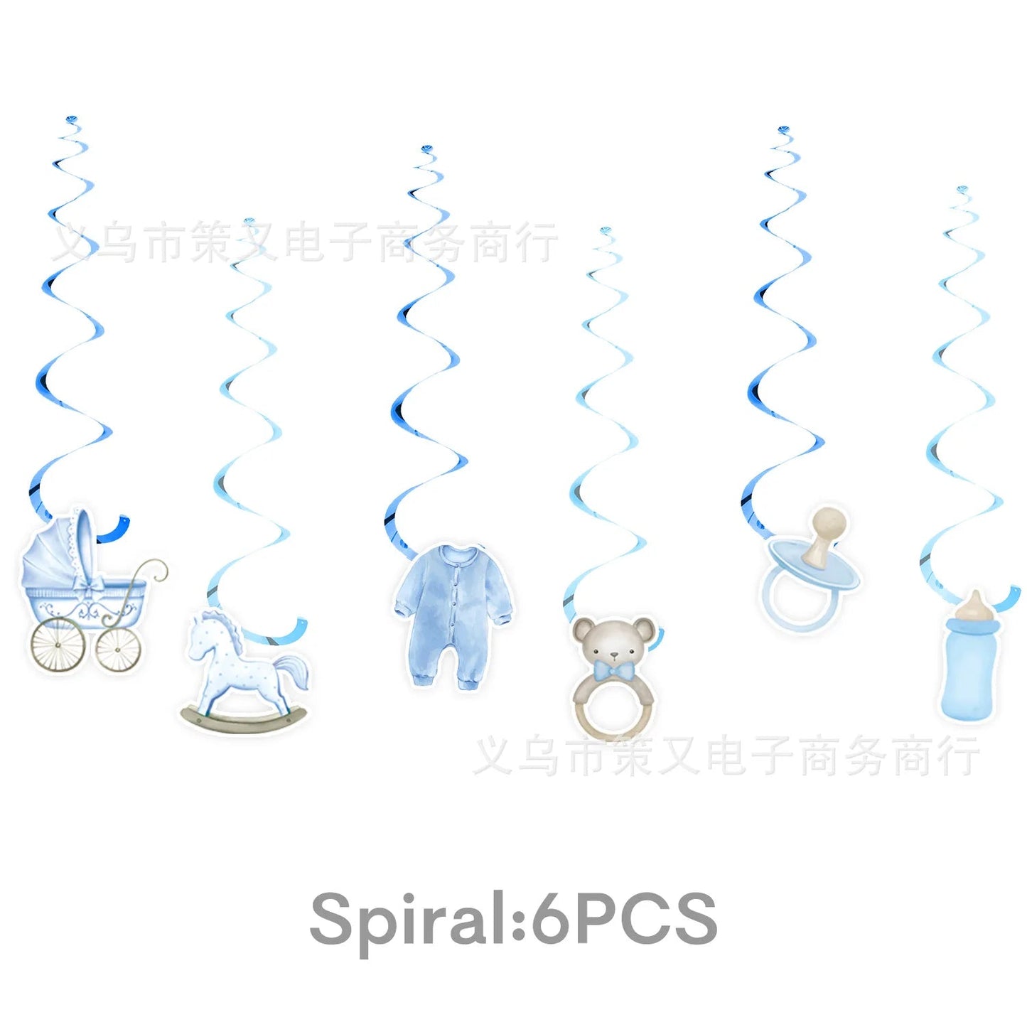 Blue Baby Shower Decoration Kit for Boys – Banner, Balloons, Garland & Cake Topper