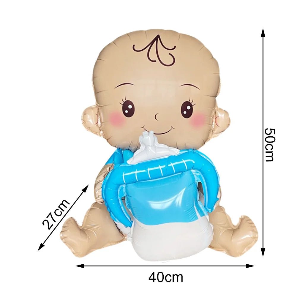 Blue Baby Shower Decoration Kit for Boys – Banner, Balloons, Garland & Cake Topper