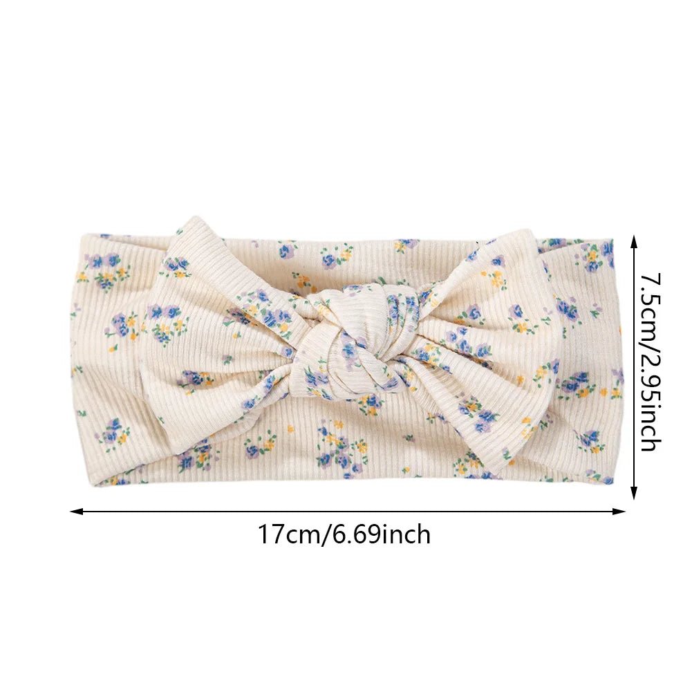 Lot 3 Bandeaux Bébé Fille Côtelés – Floral Cœur Marguerite Arc Vintage Accessoire Cheveux