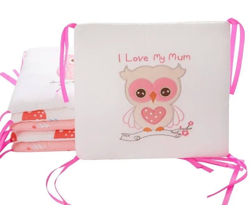 Lot 6 Coussinets Pare-Chocs Barreaux Lit Bébé 30x30cm – Protection Anti-Collision Berceau Coton