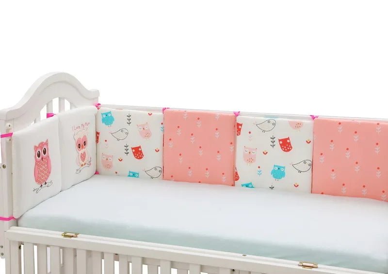 Lot 6 Coussinets Pare-Chocs Barreaux Lit Bébé 30x30cm – Protection Anti-Collision Berceau Coton