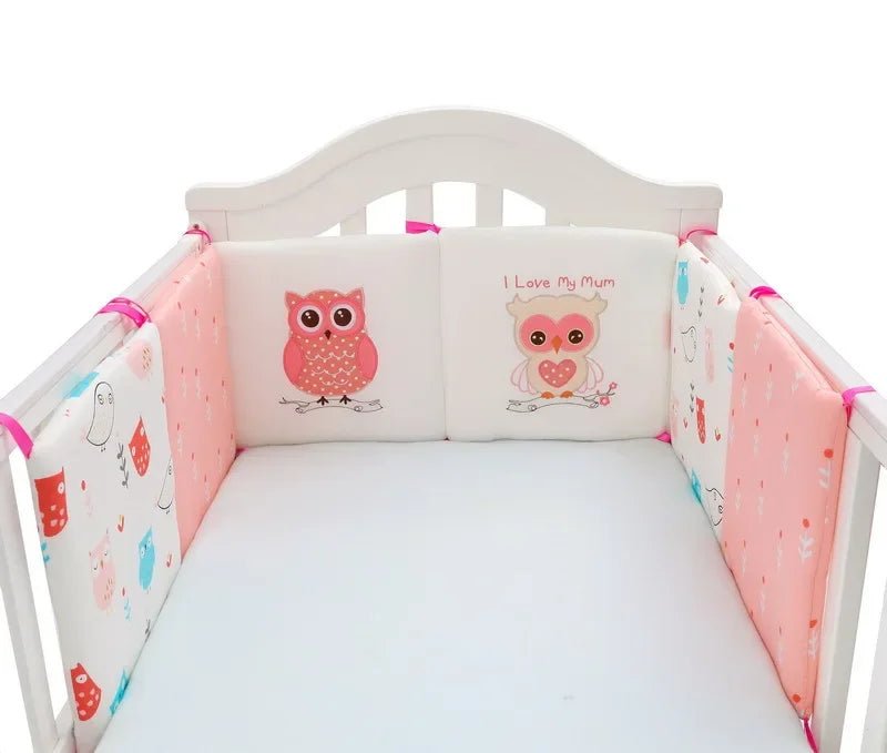 Lot 6 Coussinets Pare-Chocs Barreaux Lit Bébé 30x30cm – Protection Anti-Collision Berceau Coton