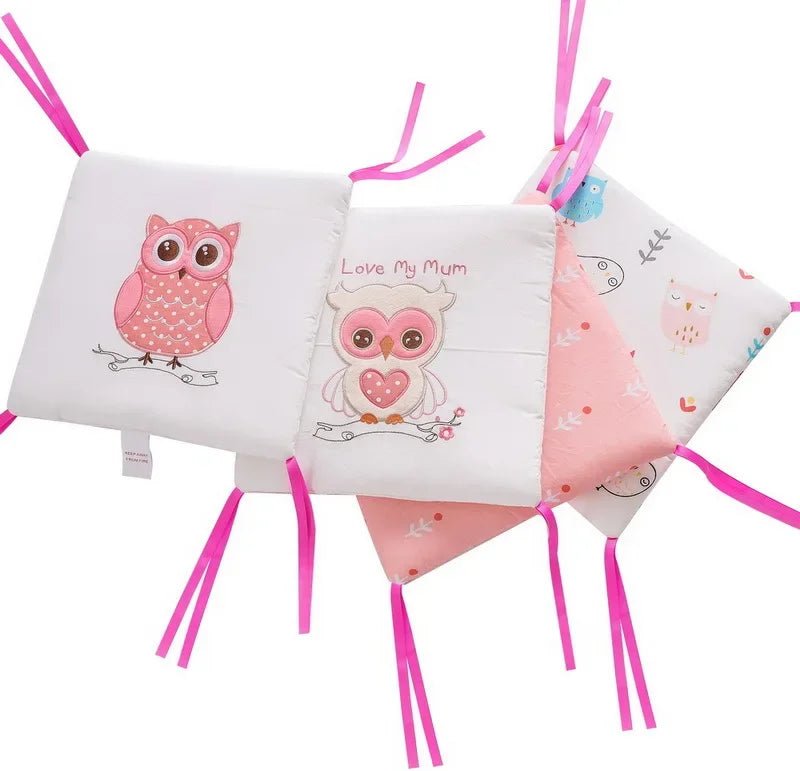 Lot 6 Coussinets Pare-Chocs Barreaux Lit Bébé 30x30cm – Protection Anti-Collision Berceau Coton
