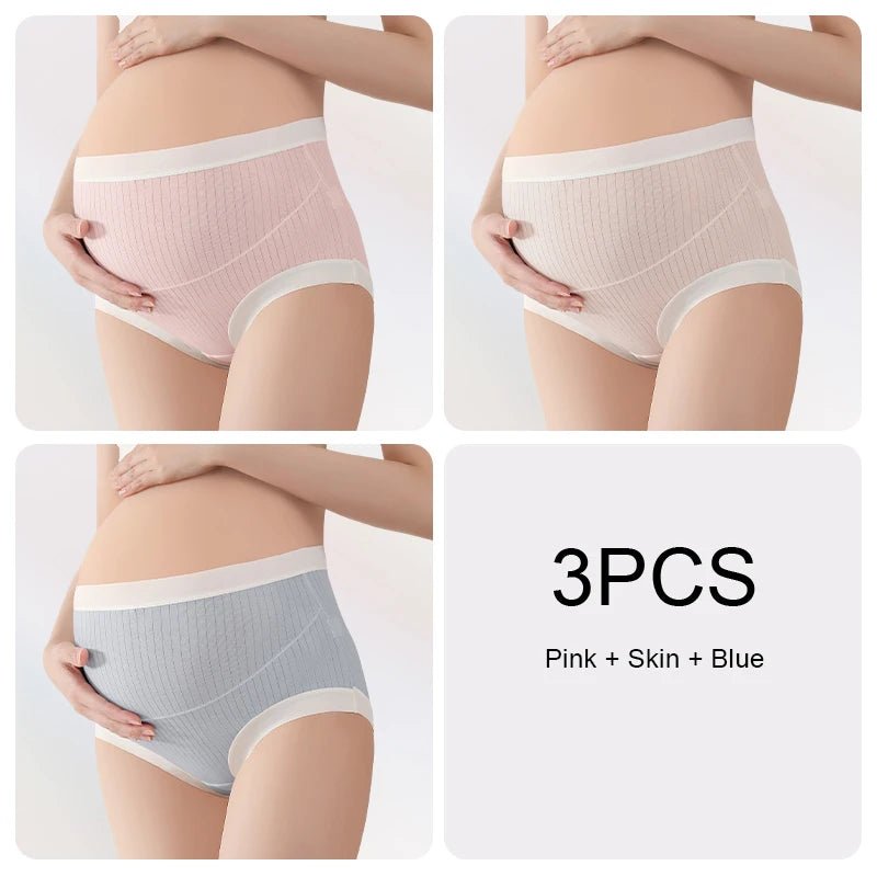 Lot de 3 Culottes Maternité Taille Haute — Coton & Élastane Respirant, Maintien Abdominal, M-XL