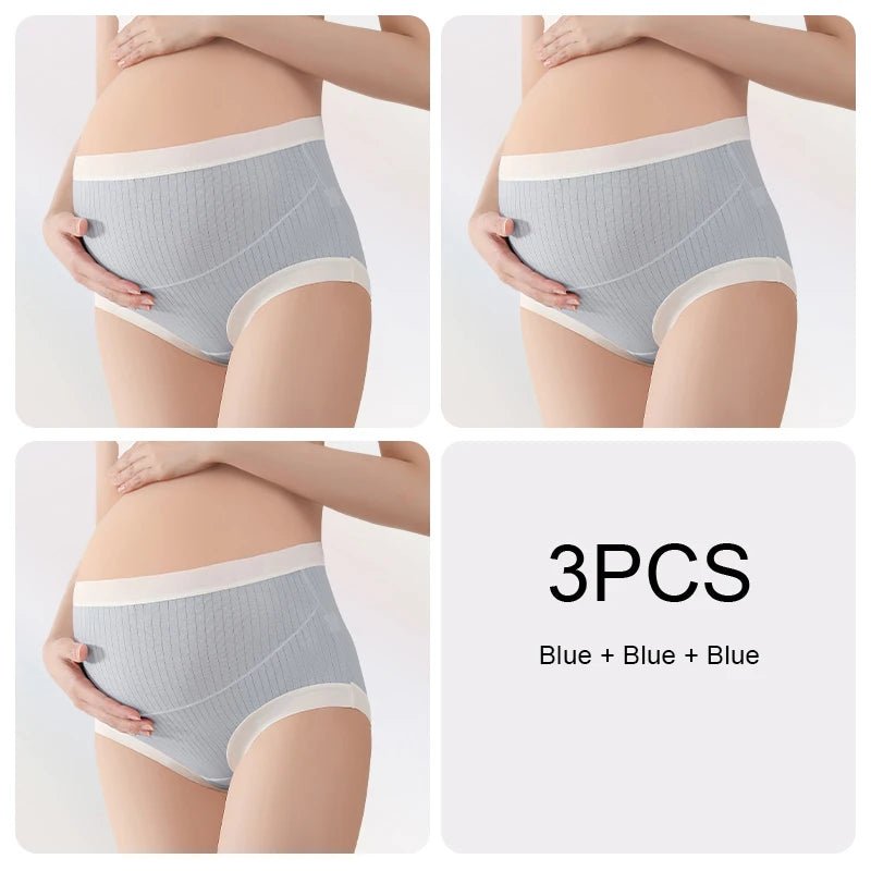 3-Pack High-Waisted Maternity Briefs — Breathable Cotton & Elastane, Abdominal Support, M-XL