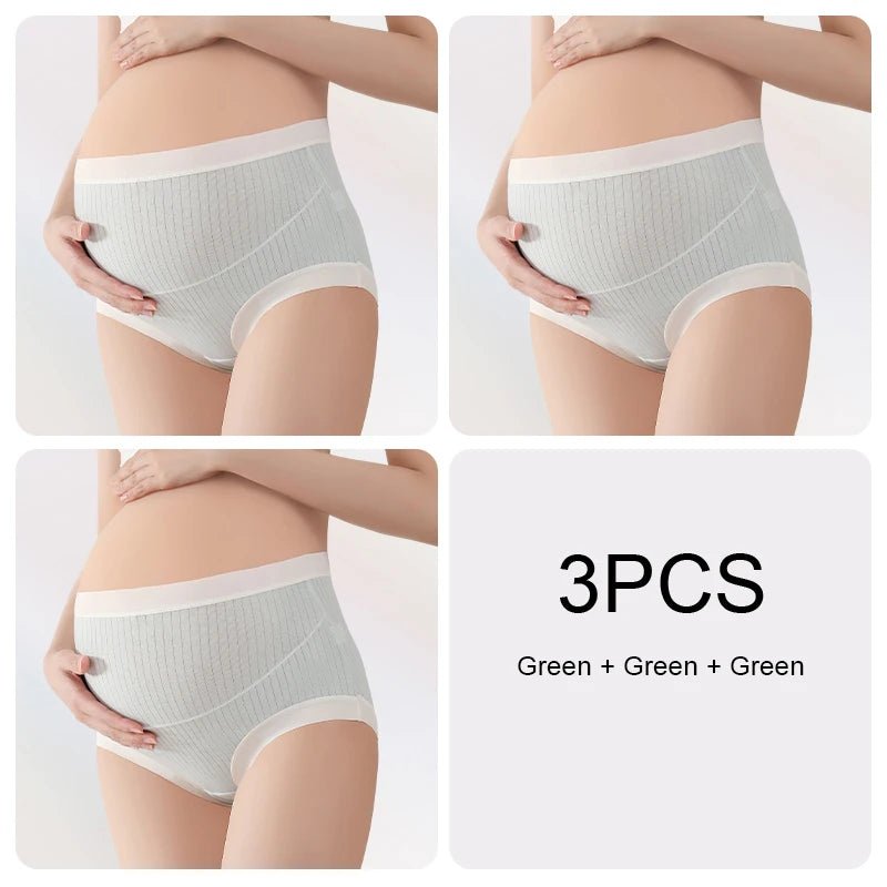 3-Pack High-Waisted Maternity Briefs — Breathable Cotton & Elastane, Abdominal Support, M-XL