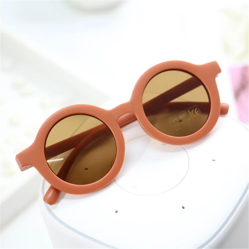 Lunettes de Soleil Bébé UV400 – Rétro Rondes & Colorées