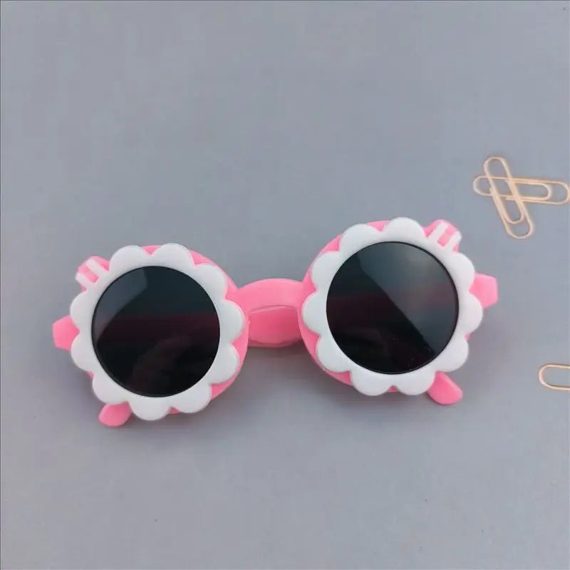 Lunettes de Soleil Bébé UV400 – Rétro Rondes & Colorées