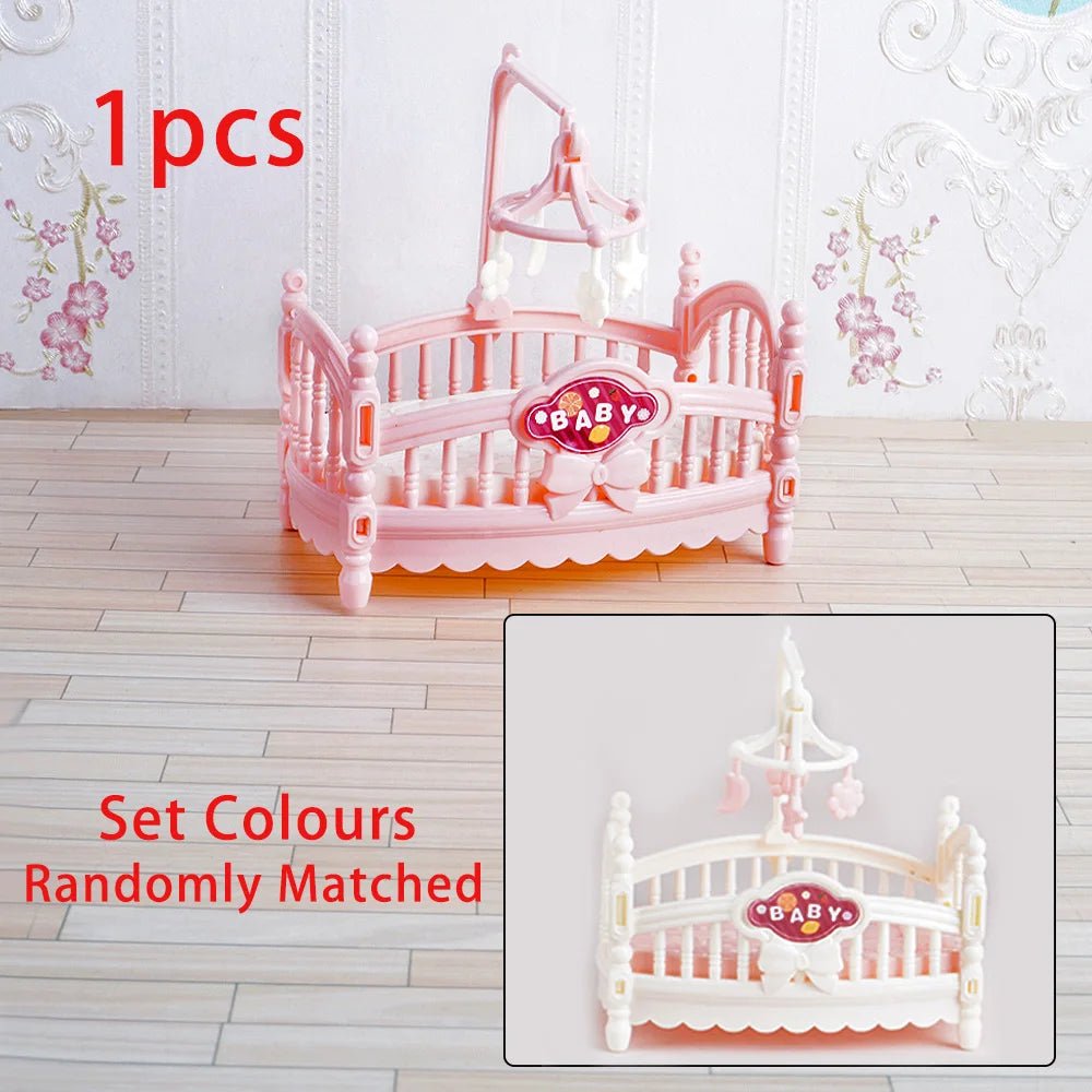 1:12 Miniature Dollhouse Furniture – Kitchen, Bunk Bed, Pink Bus & Girl Accessories