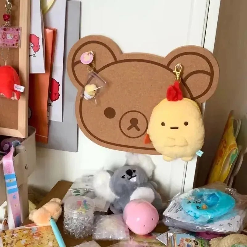 Panneau Feutré Ours Rilakkuma – Décoration Murale Chambre Enfant & Bébé 24x30cm