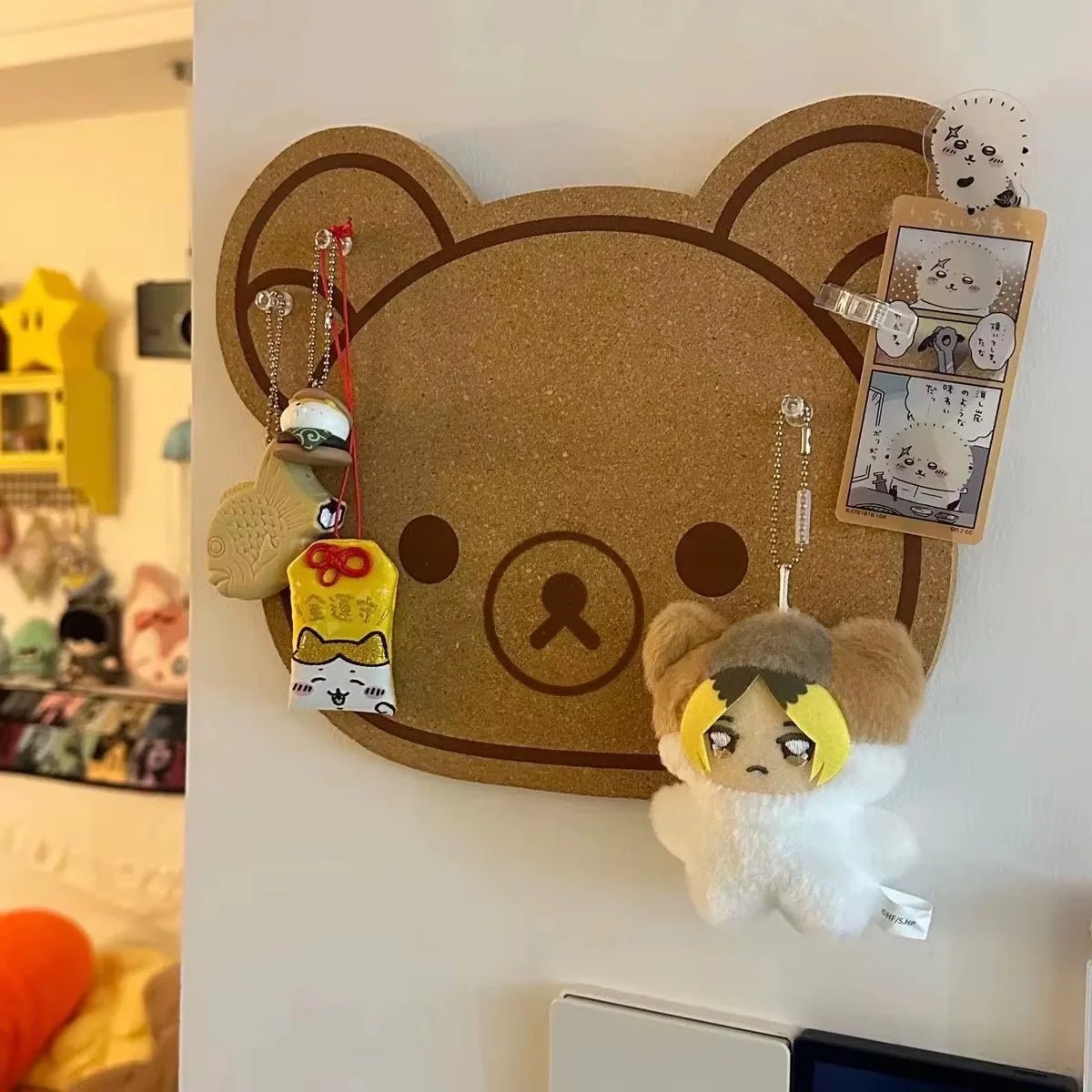 Panneau Feutré Ours Rilakkuma – Décoration Murale Chambre Enfant & Bébé 24x30cm