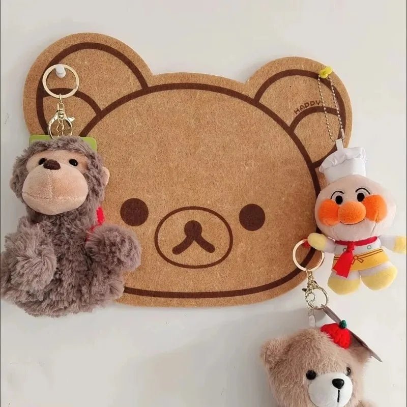 Panneau Feutré Ours Rilakkuma – Décoration Murale Chambre Enfant & Bébé 24x30cm