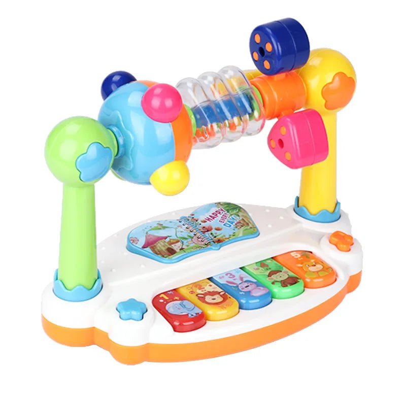 Piano Bébé Musical Rotatif Lumineux – Clavier Éveil Son & Lumière Tout-Petit 1 2 Ans